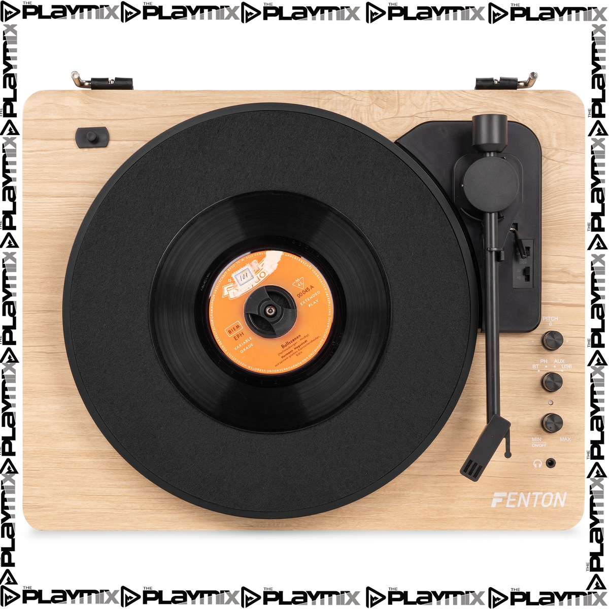 Fenton RP162LW Hi-Fi Record Player – Bluetooth Out & USB, Light Wood