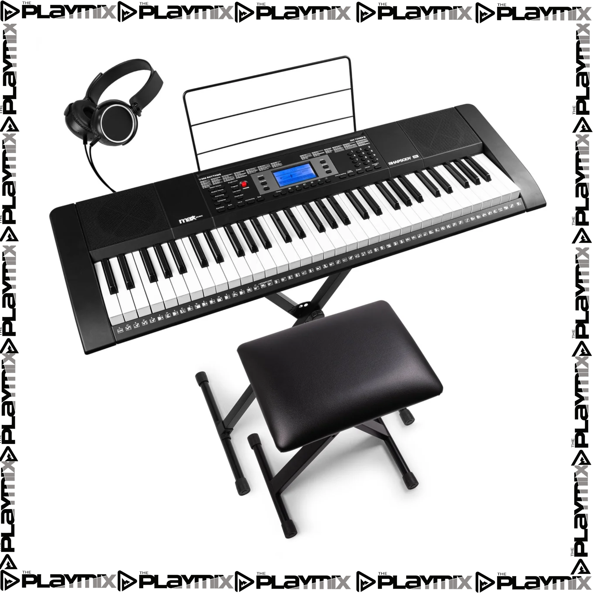 Rhapsody61L Electronic Keyboard with 61 lighted keys Set