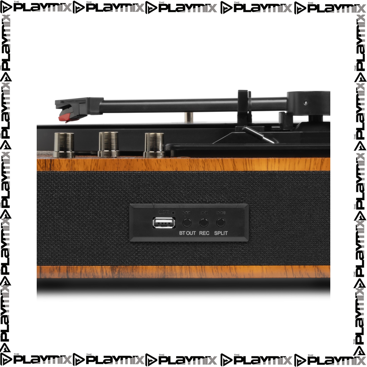Fenton RP162D Hi-Fi Record Player – Bluetooth Out & USB, Dark Wood