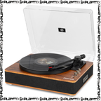 Fenton RP162D Hi-Fi Record Player – Bluetooth Out & USB, Dark Wood