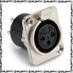 Proel XLR3FDL Panel Mount Connector – 3-Pin Female XLR Pro Audio Socket
