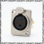 Proel XLR3FDL Panel Mount Connector – 3-Pin Female XLR Pro Audio Socket