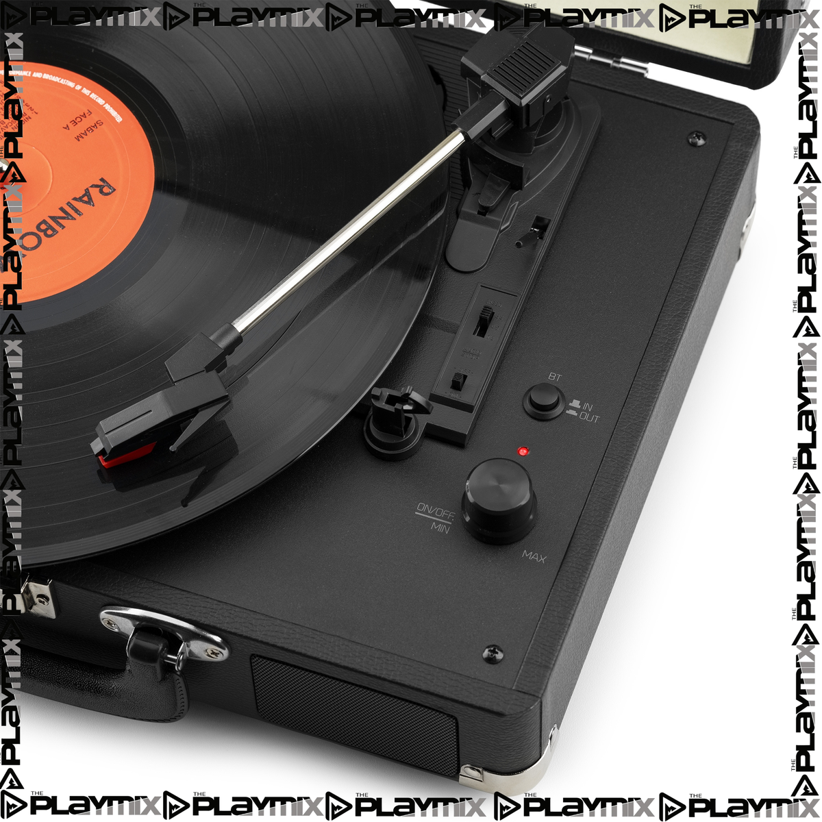 Record Player Briefcase with BT In/Out