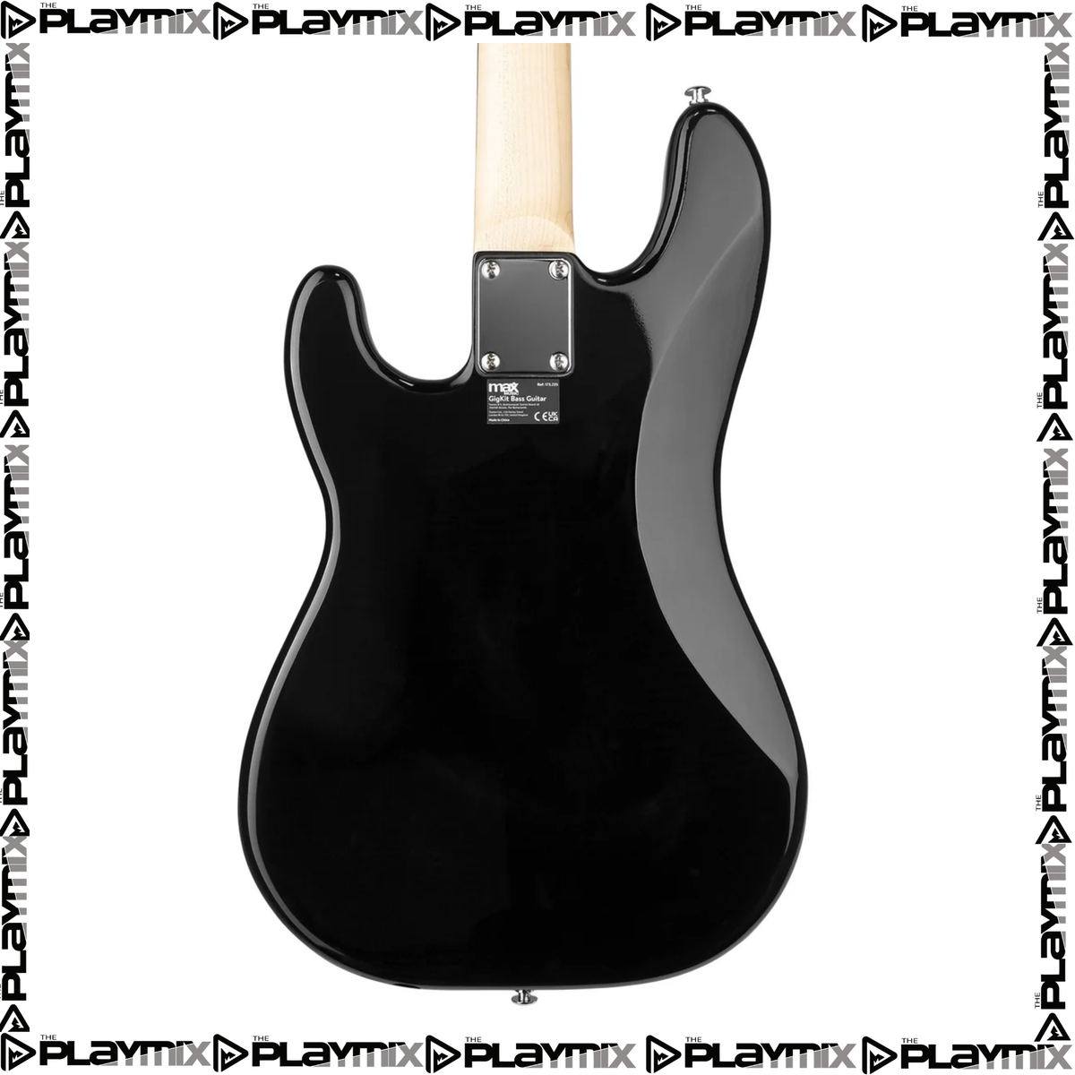 MAX GigKit Bass Guitar Kit Black – with 40W Bass Amp, Gig Bag & Accessories