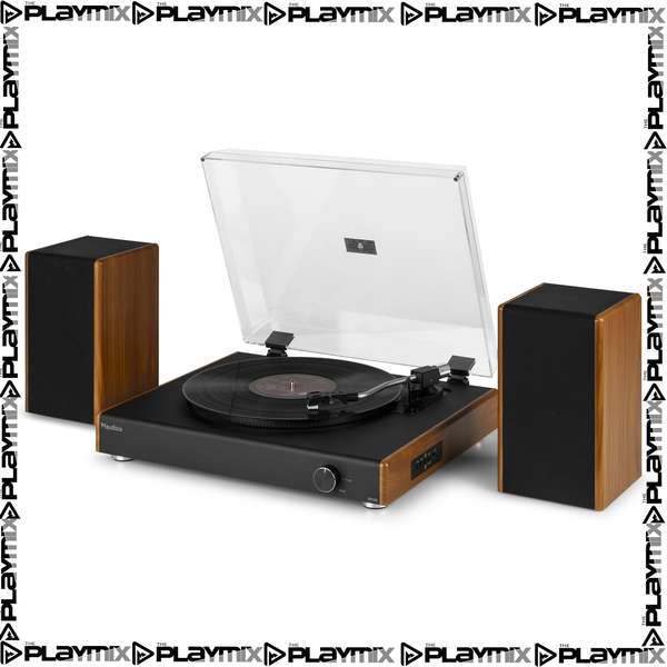 Audizio RP335 Vintage Record Player with Speakers – Bluetooth, Wood