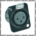 Proel XLR3FDLBK Panel Mount Connector – 3-Pin Female XLR Chassis Socket