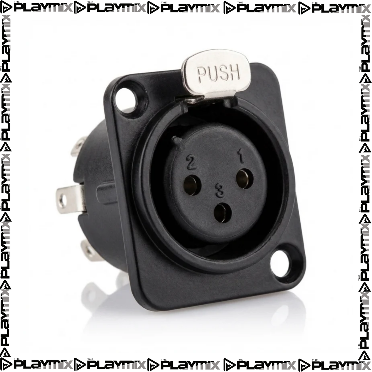 Proel XLR3FDLBK Panel Mount Connector – 3-Pin Female XLR Chassis Socket