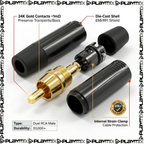 PROEL DHRCAMBB RCA Connector – Professional Gold-Plated Audio Plug