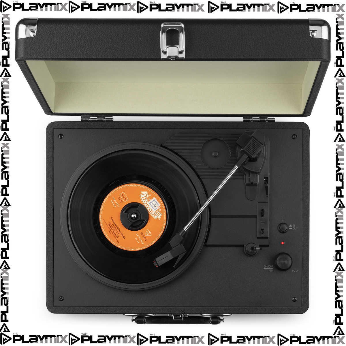 Record Player Briefcase with BT In/Out