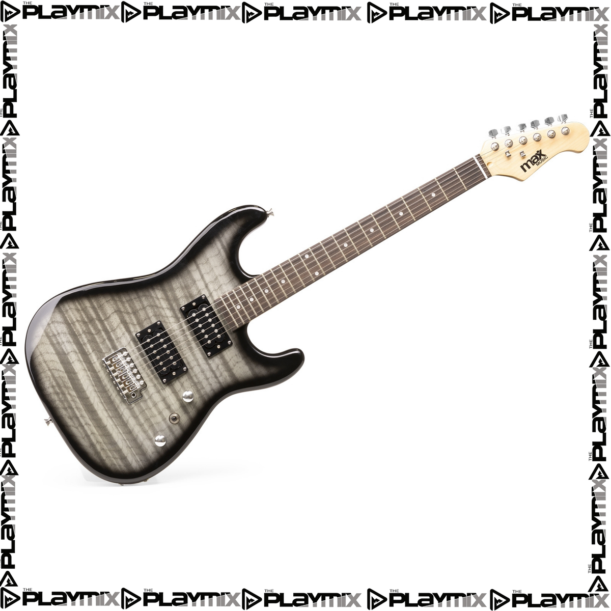 MAX GigKit Electric Guitar Kit Quilted Black – with 40W Amp, Gig Bag & Accessories