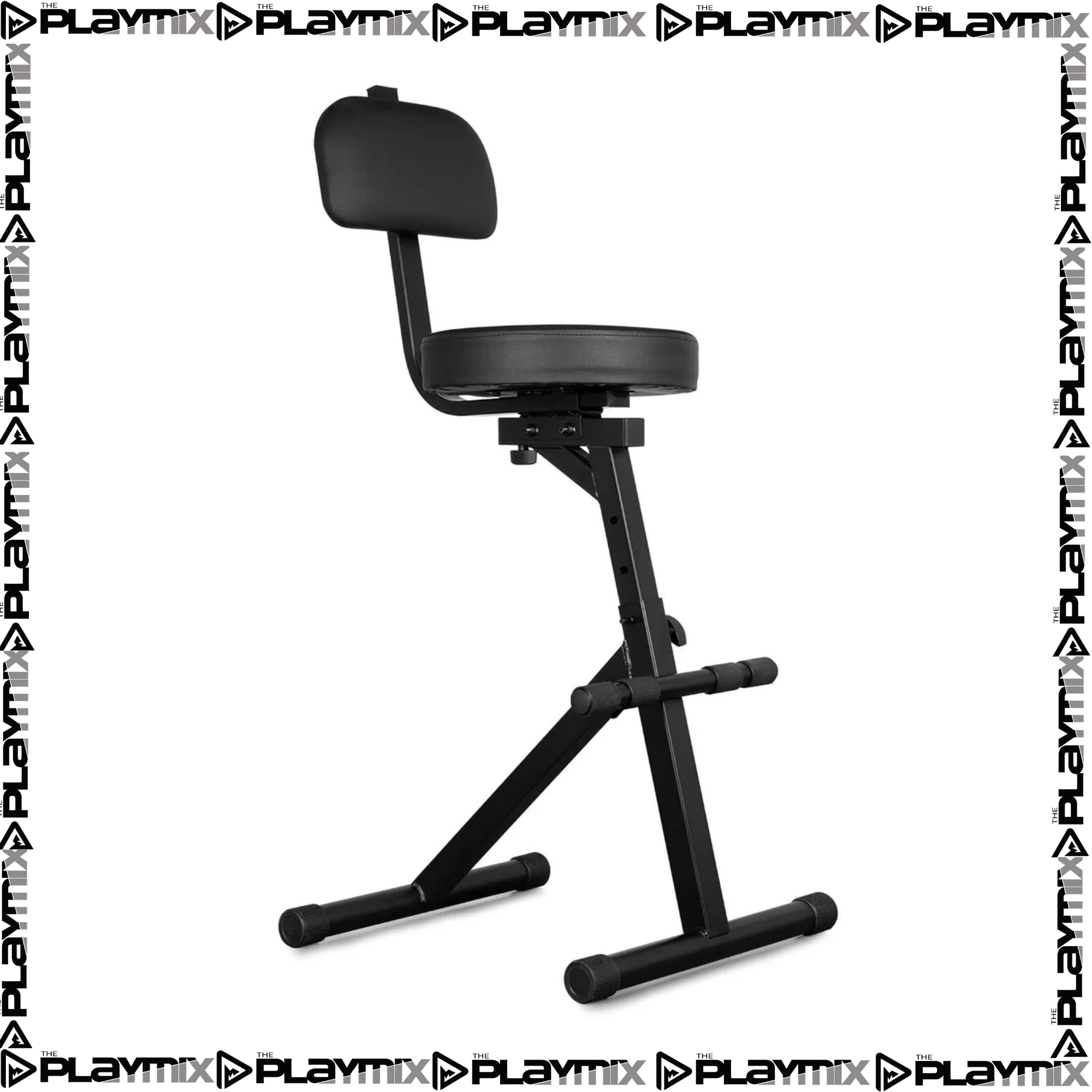 VONYX GST15 Guitar Stool with Backrest & Integrated Guitar Stand