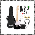 MAX GigKit Kids Electric Guitar Kit 1/4 Black – with 10W Amp, Gig Bag & Accessories