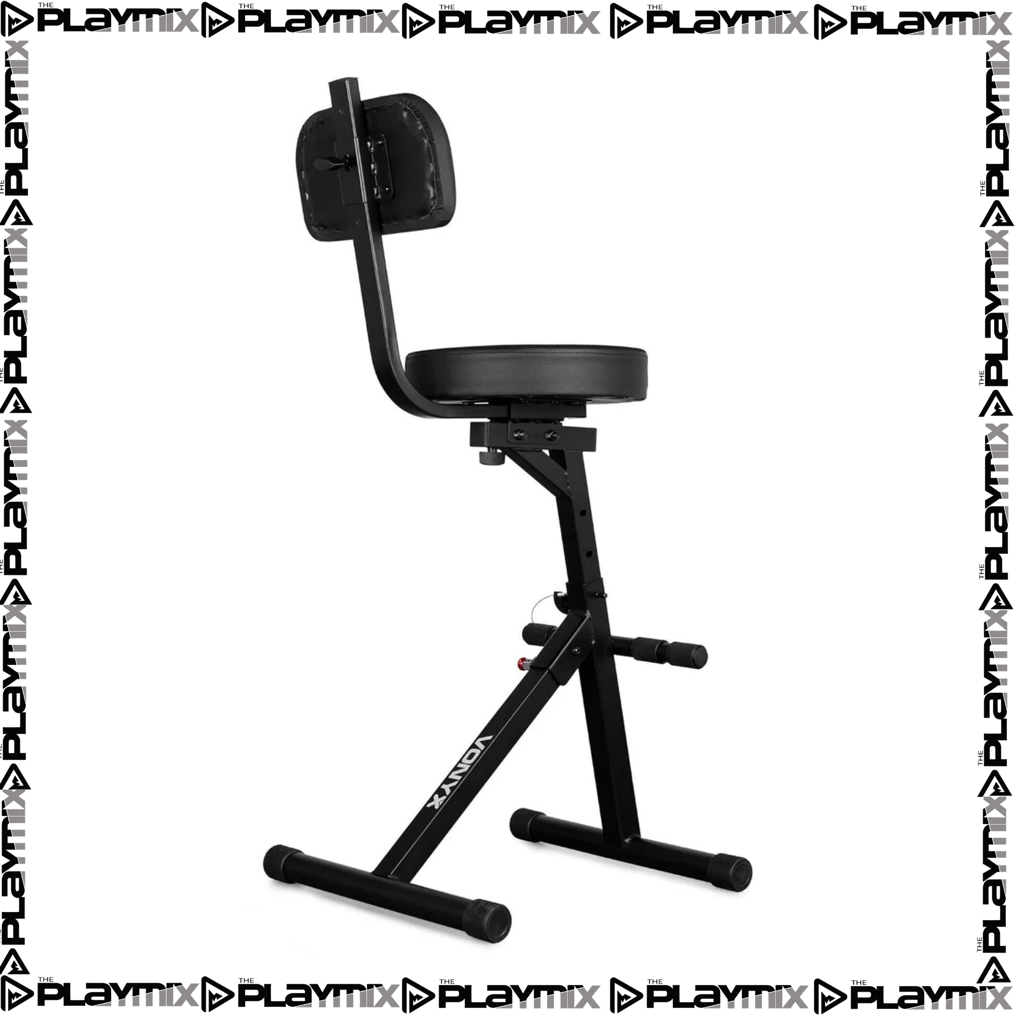 VONYX GST15 Guitar Stool with Backrest & Integrated Guitar Stand