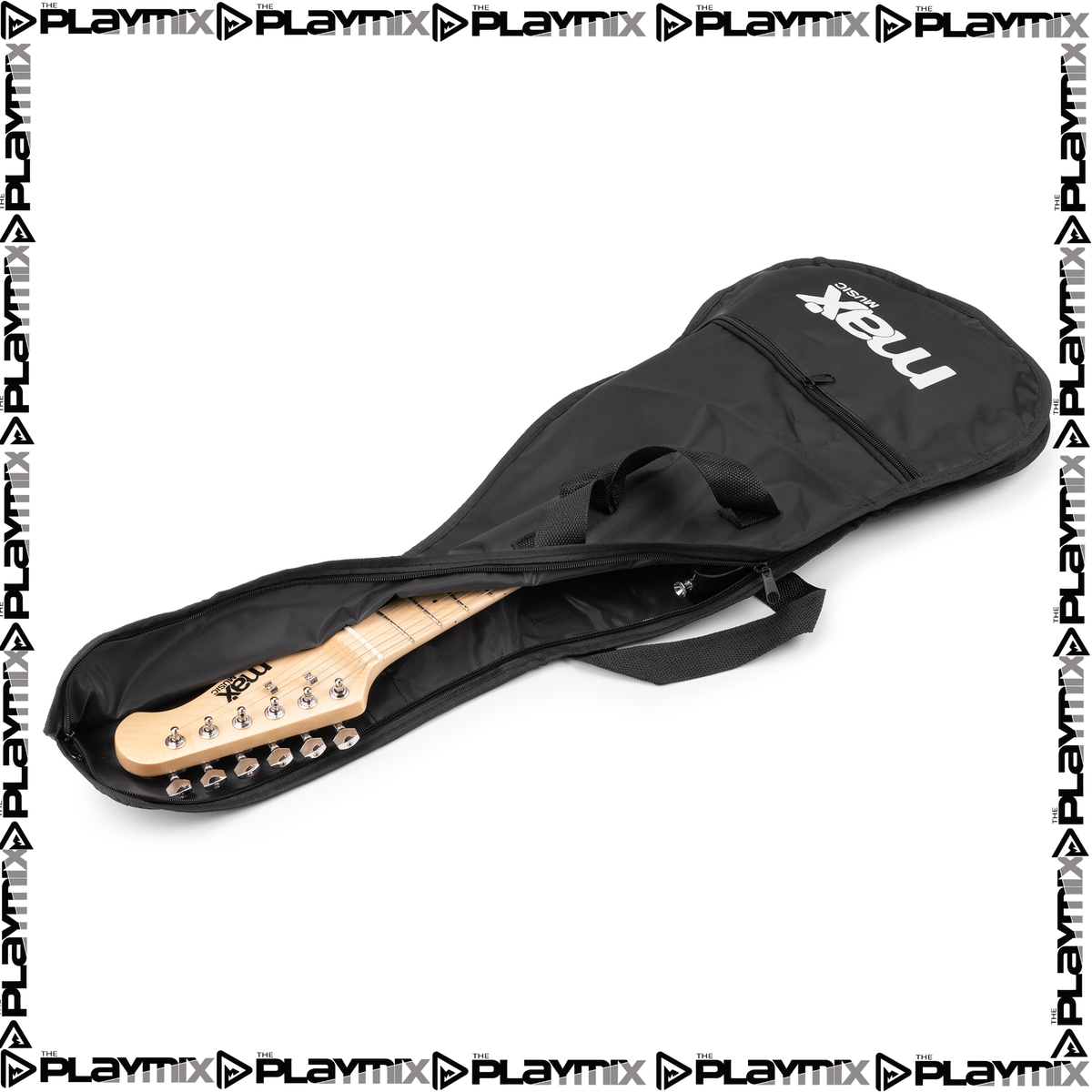 MAX GigKit Kids Electric Guitar Kit 1/4 Black – with 10W Amp, Gig Bag & Accessories
