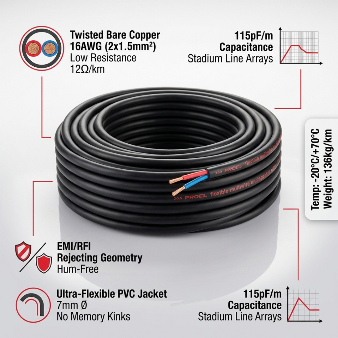 Proel HPC610 Speaker Cable – Ultra Flexible Professional Audio Cable