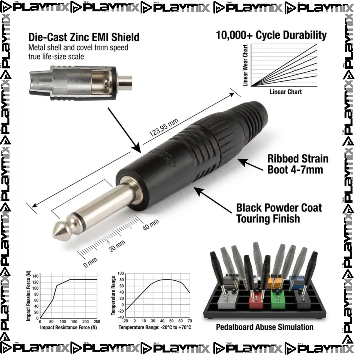 Proel S2CBK 1/4 Inch Mono Jack – Professional TS Audio Connector