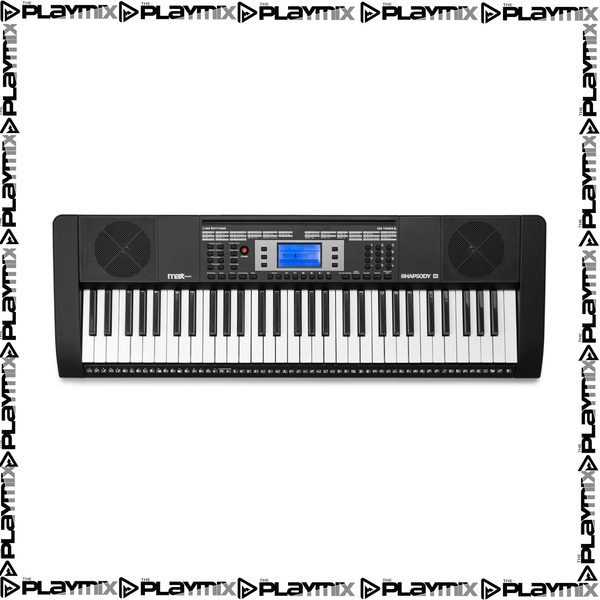 MAX Rhapsody61 Electronic Keyboard – 61 Keys with Music Stand & Adapter