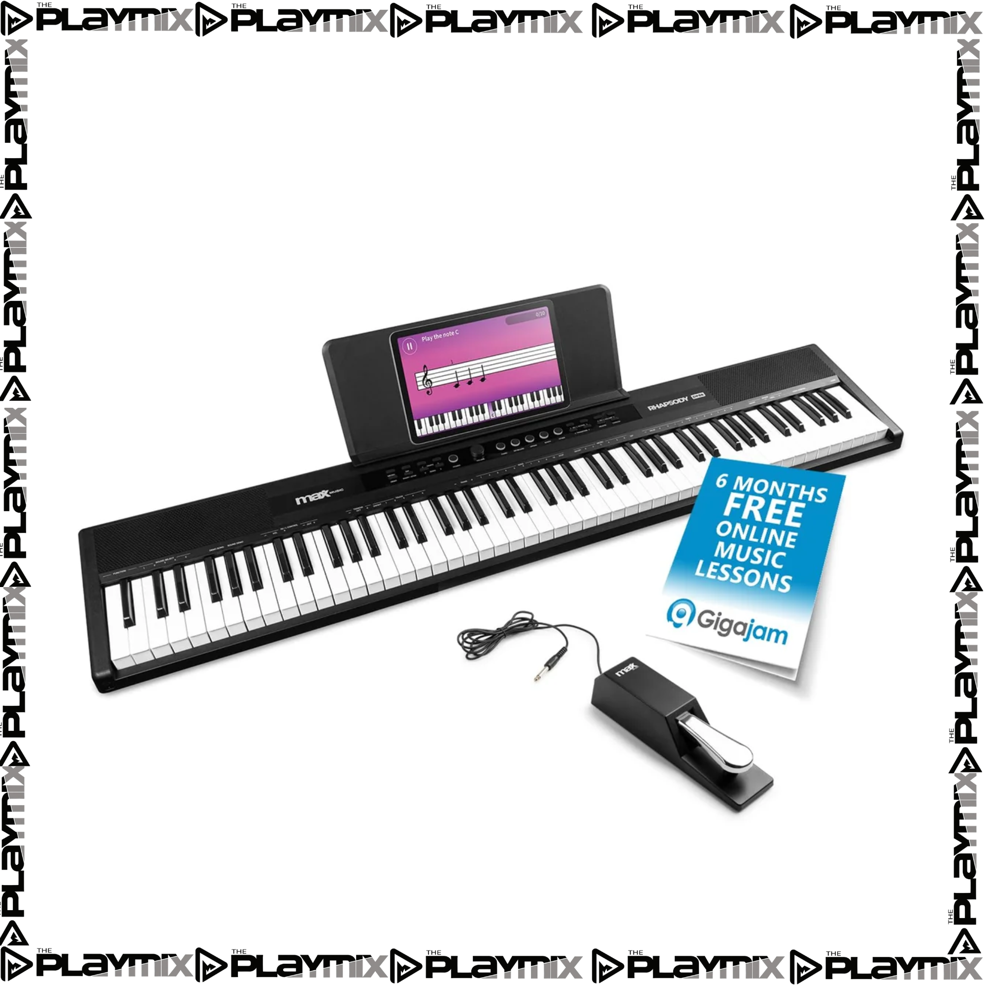 MAX Rhapsody DP88 88-Key Touch-Sensitive Digital Piano with USB/MIDI