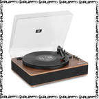 Fenton RP112D Record Player – Bluetooth In/Out, Dark Wood