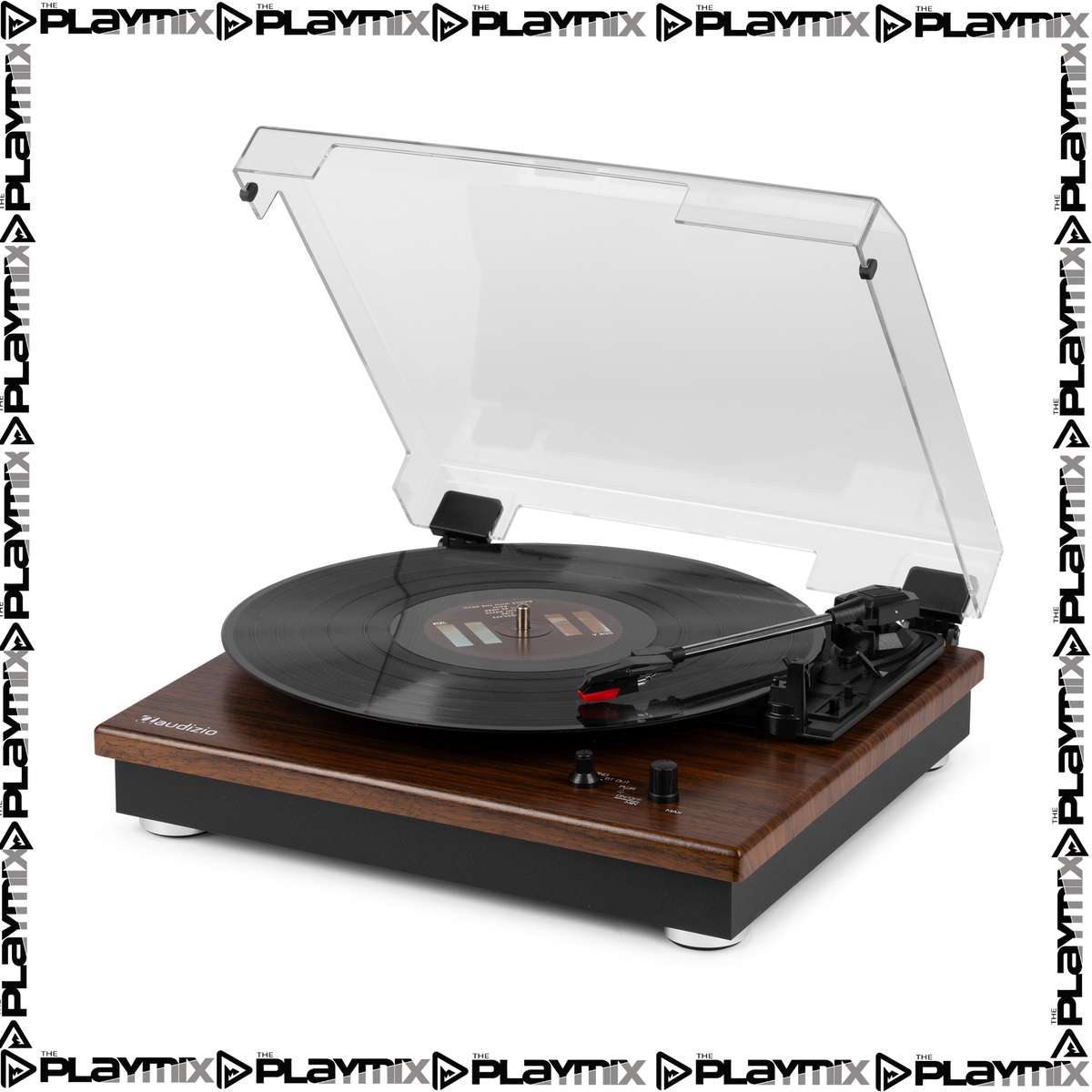 Fenton RP112D Record Player – Bluetooth In/Out, Dark Wood