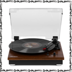 Fenton RP112D Record Player – Bluetooth In/Out, Dark Wood