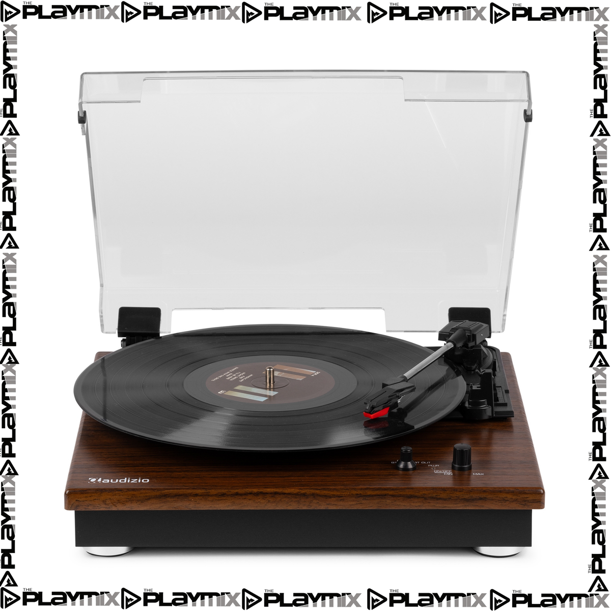 Fenton RP112D Record Player – Bluetooth In/Out, Dark Wood