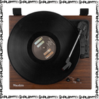 Fenton RP112D Record Player – Bluetooth In/Out, Dark Wood