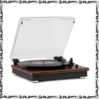 Fenton RP112D Record Player – Bluetooth In/Out, Dark Wood