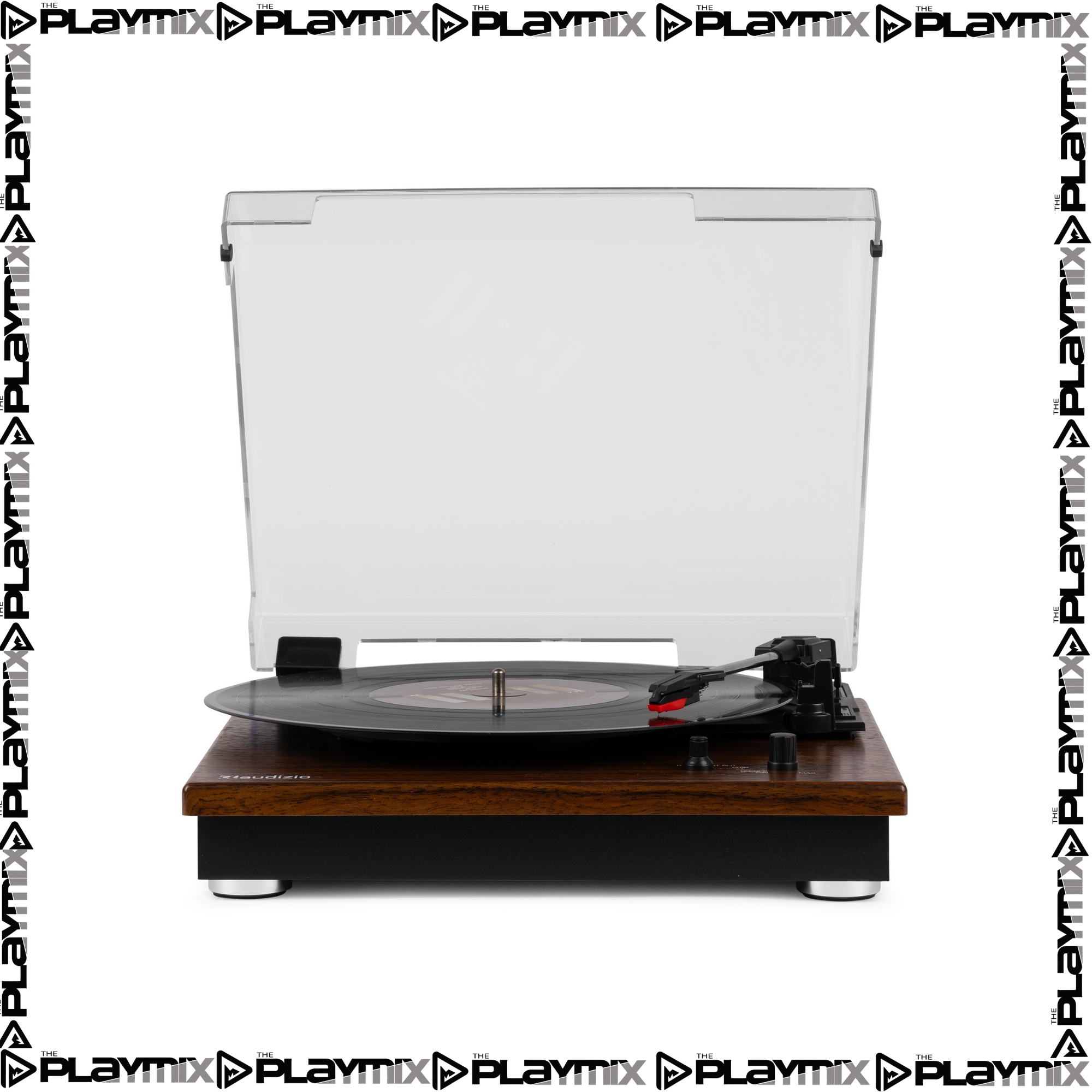 Fenton RP112D Record Player – Bluetooth In/Out, Dark Wood