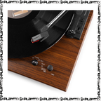 Fenton RP112D Record Player – Bluetooth In/Out, Dark Wood