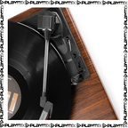 Fenton RP112D Record Player – Bluetooth In/Out, Dark Wood