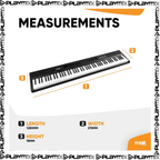 MAX Rhapsody DP88 88-Key Touch-Sensitive Digital Piano with USB/MIDI
