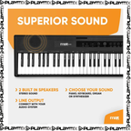 MAX Rhapsody DP88 88-Key Touch-Sensitive Digital Piano with USB/MIDI