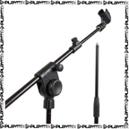 PROEL PRO281BK Microphone Stand – Professional Low Profile Boom Stand