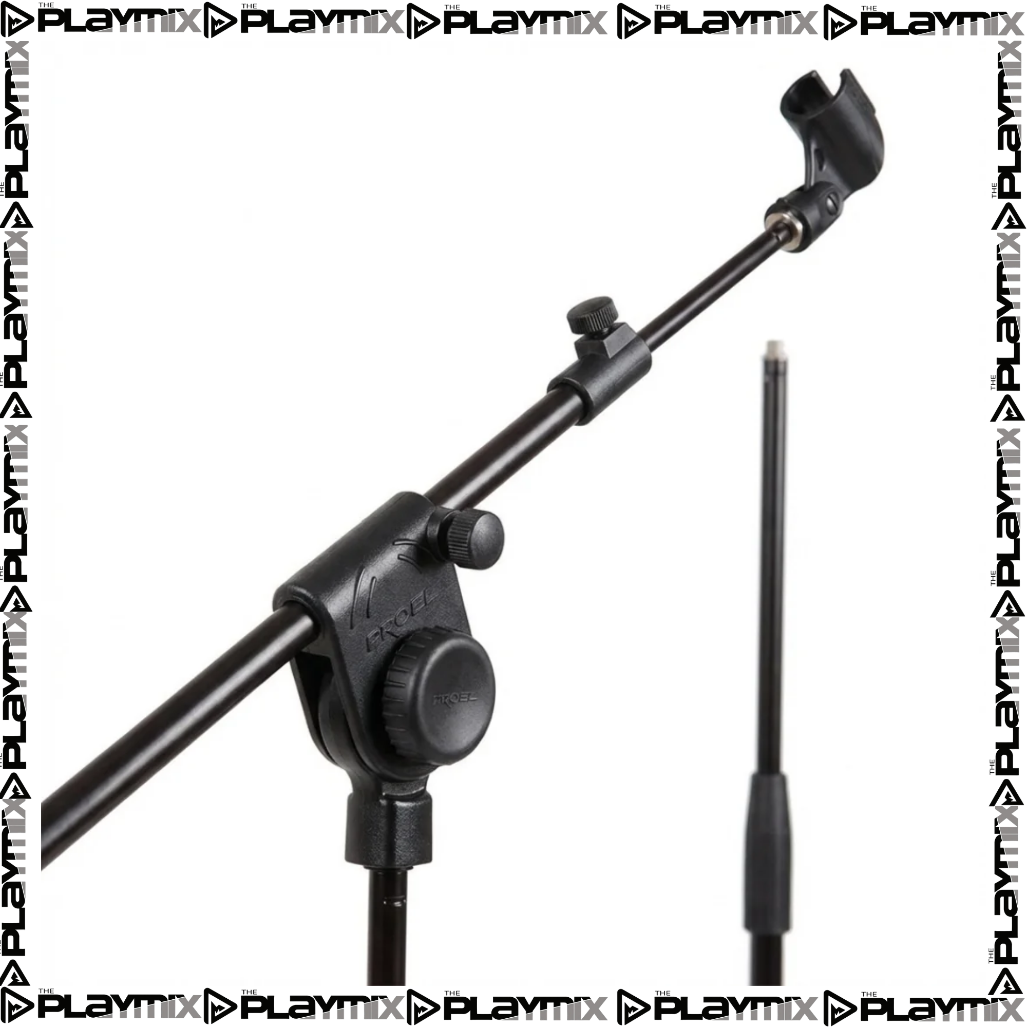 PROEL PRO281BK Microphone Stand – Professional Low Profile Boom Stand