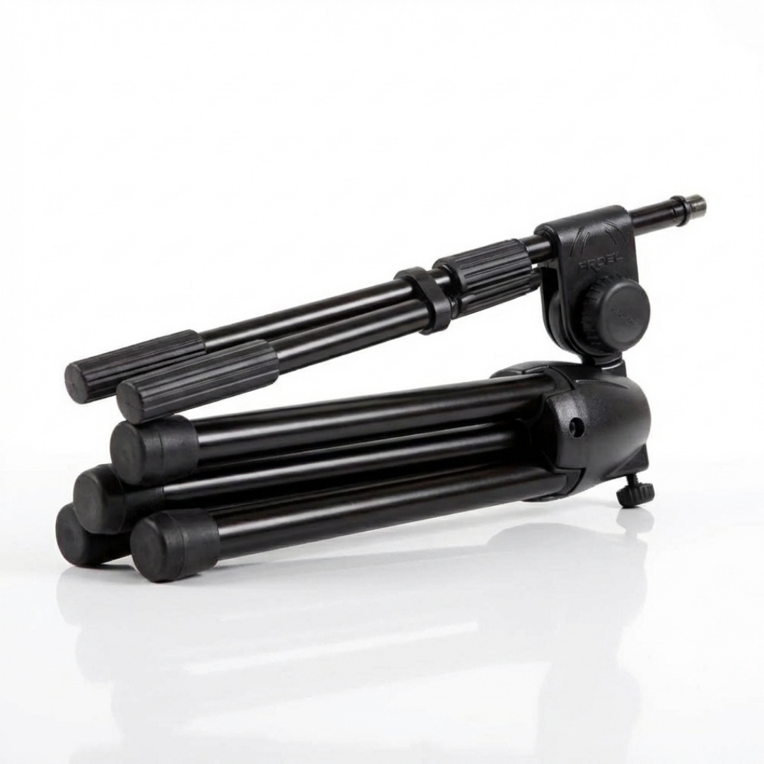 Proel PRO200BK Microphone Stand – Professional Tripod Boom Stand Heavy Duty
