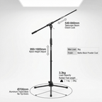 Proel PRO200BK Microphone Stand – Professional Tripod Boom Stand Heavy Duty