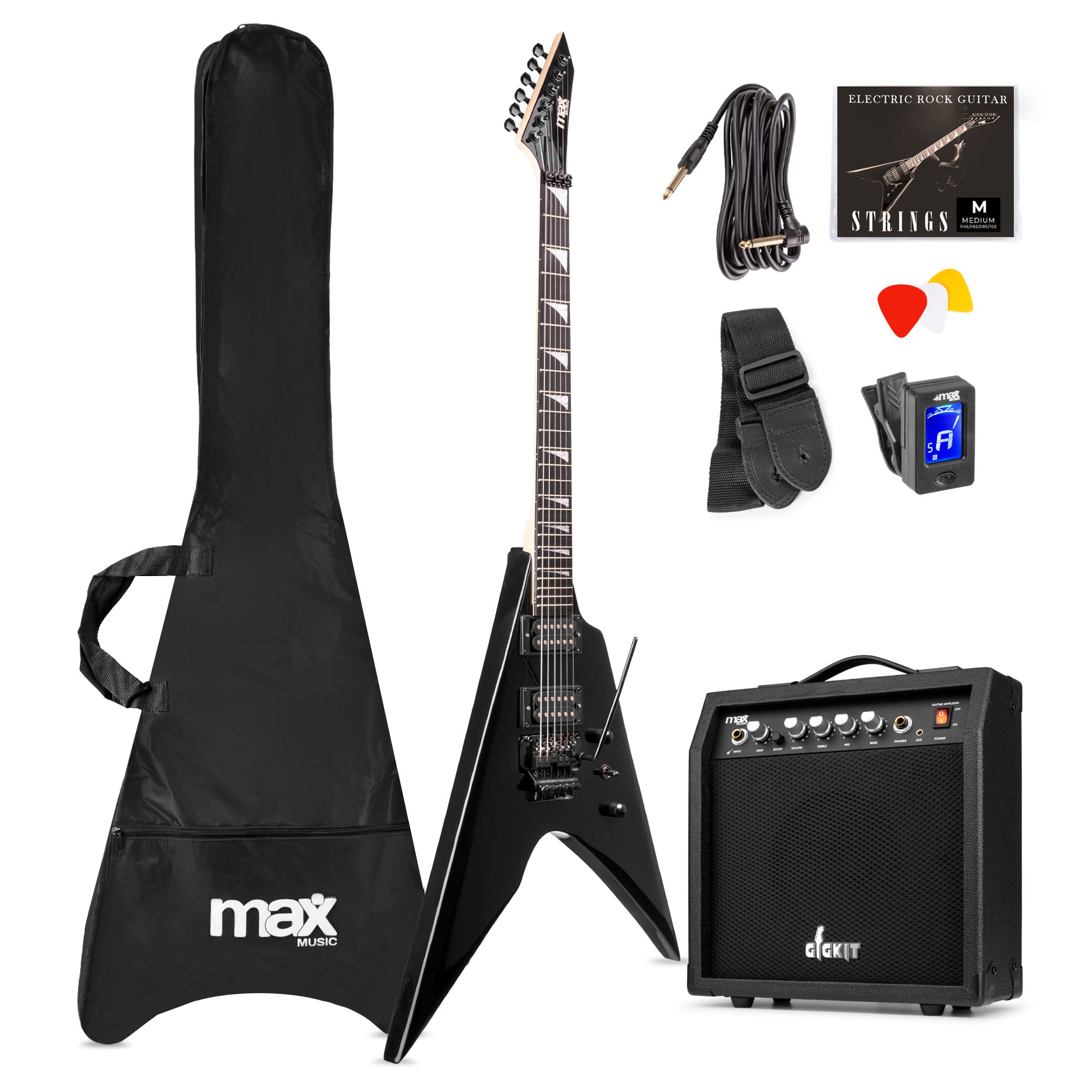 GigKit Electric Guitar Pack Rock Style Black