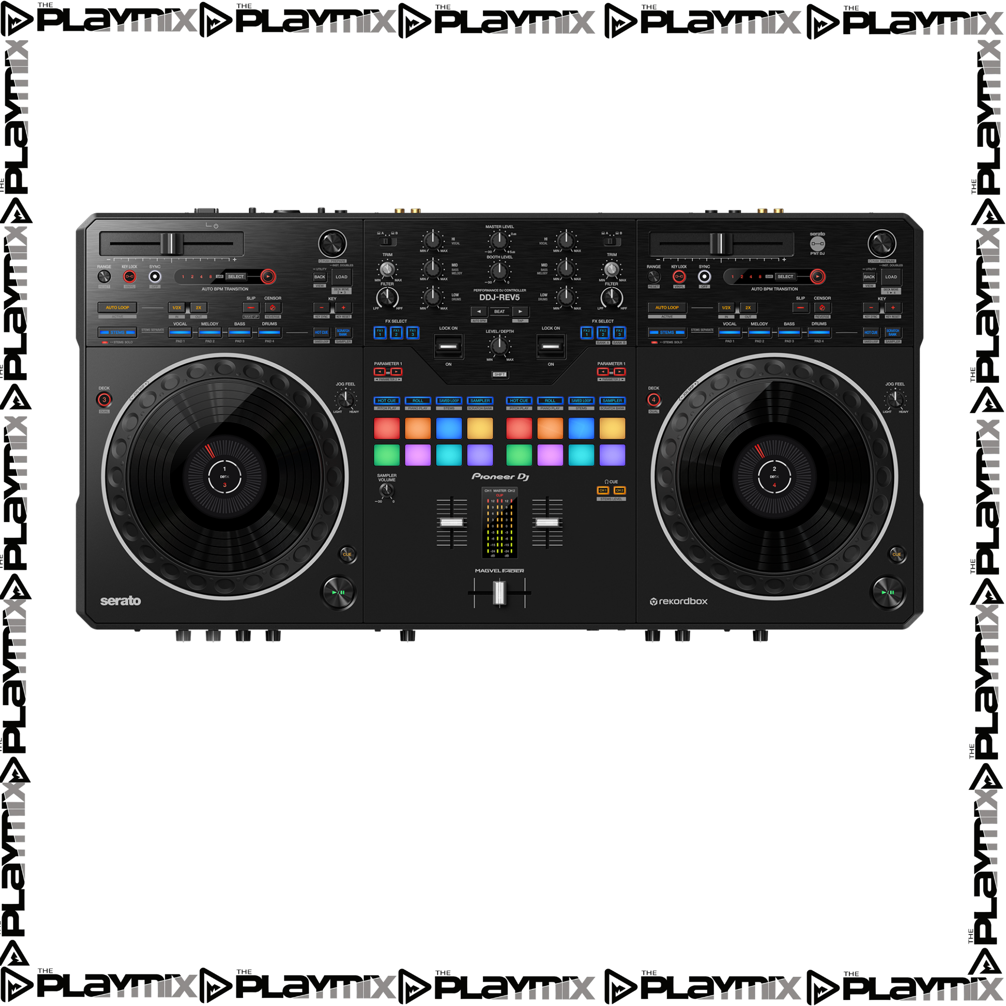 Pioneer DJ DDJ-REV5 4-Deck DJ Controller for Serato & rekordbox