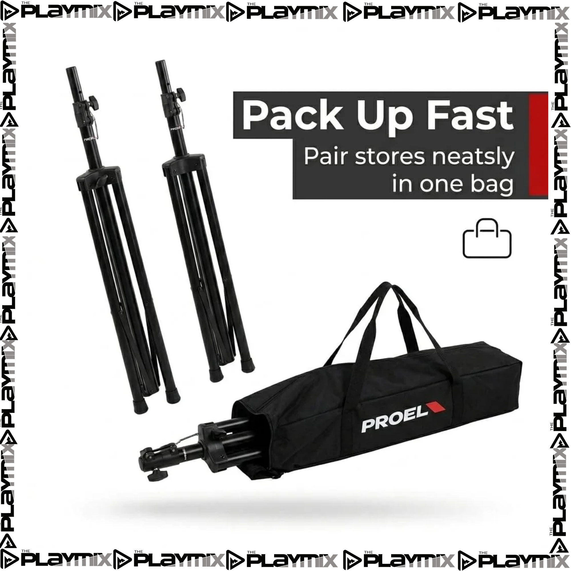 Proel FRE300KIT Speaker Stand Aluminium Kit with Air-Cushioned System