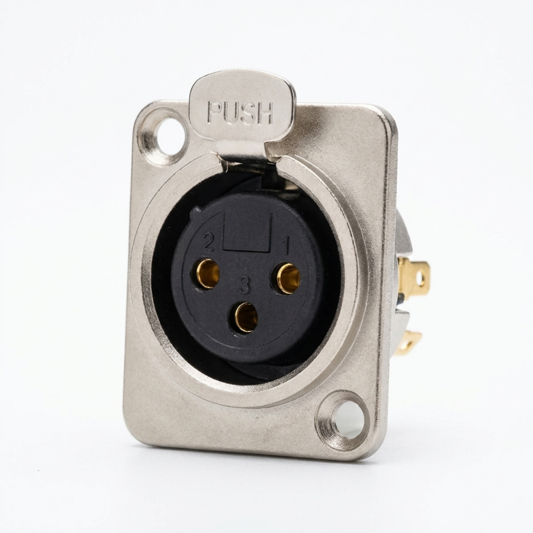 Proel XLR3FDL Panel Mount Connector – 3-Pin Female XLR Pro Audio Socket