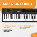 Keyboard with text highlighting features on an orange and white background