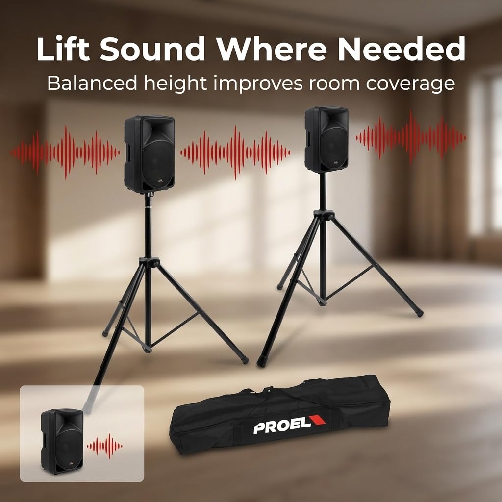 Proel FRE300KIT Aluminium Speaker Stand Kit with Air-Cushioned System