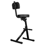VONYX GST15 Folding Guitar Stool with Backrest & Integrated Guitar Stand