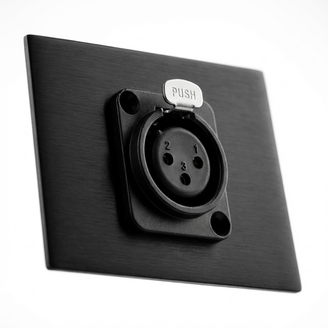 Proel XLR3FDLBK Panel Mount Connector – 3-Pin Female XLR Chassis Socket
