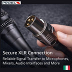 PROEL XLR3MVPRO Professional 3-Pin XLR Female Connector (Pack of 4)