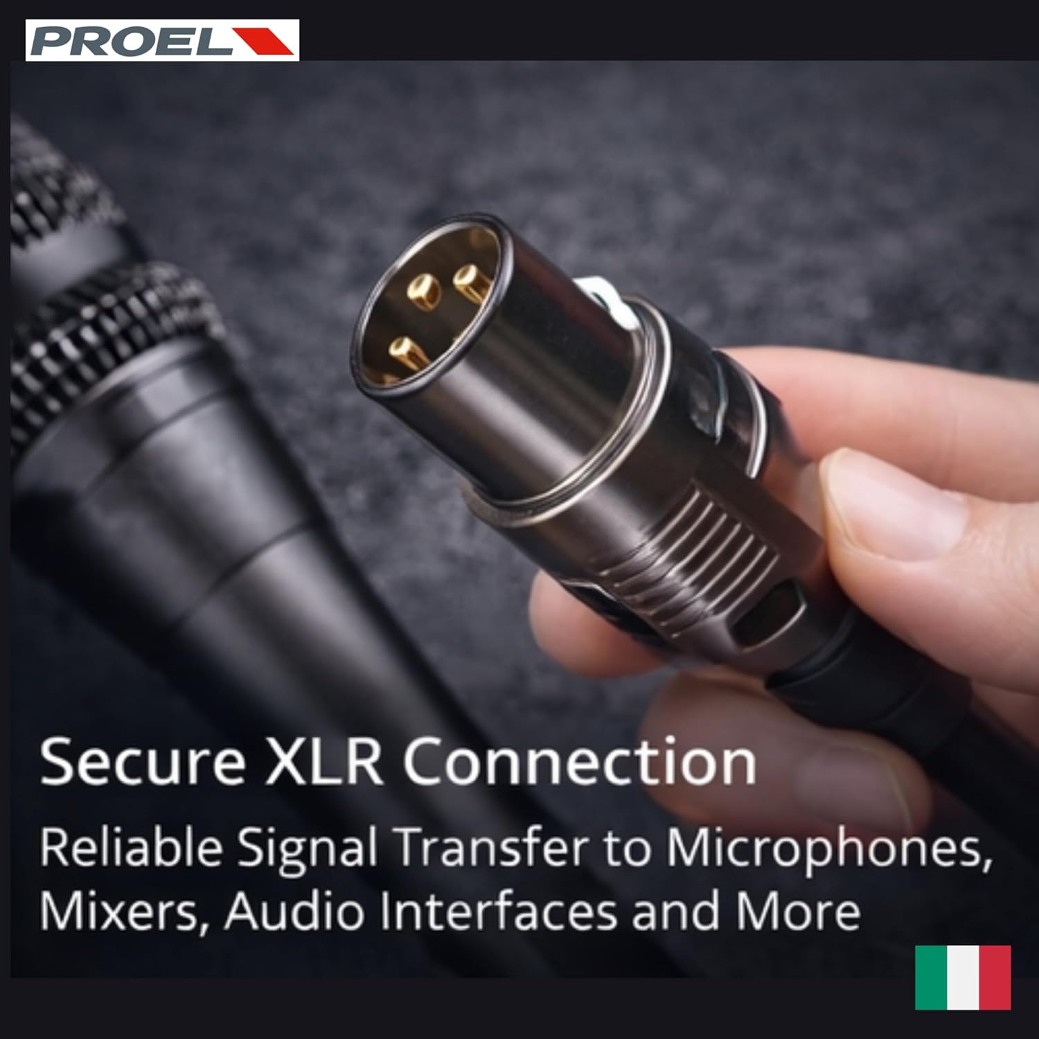PROEL XLR3MVPRO Professional 3-Pin XLR Female Connector (Pack of 4)