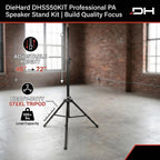 DieHard DHSS50KIT Professional PA Speaker Stand Kit (Set of 2)