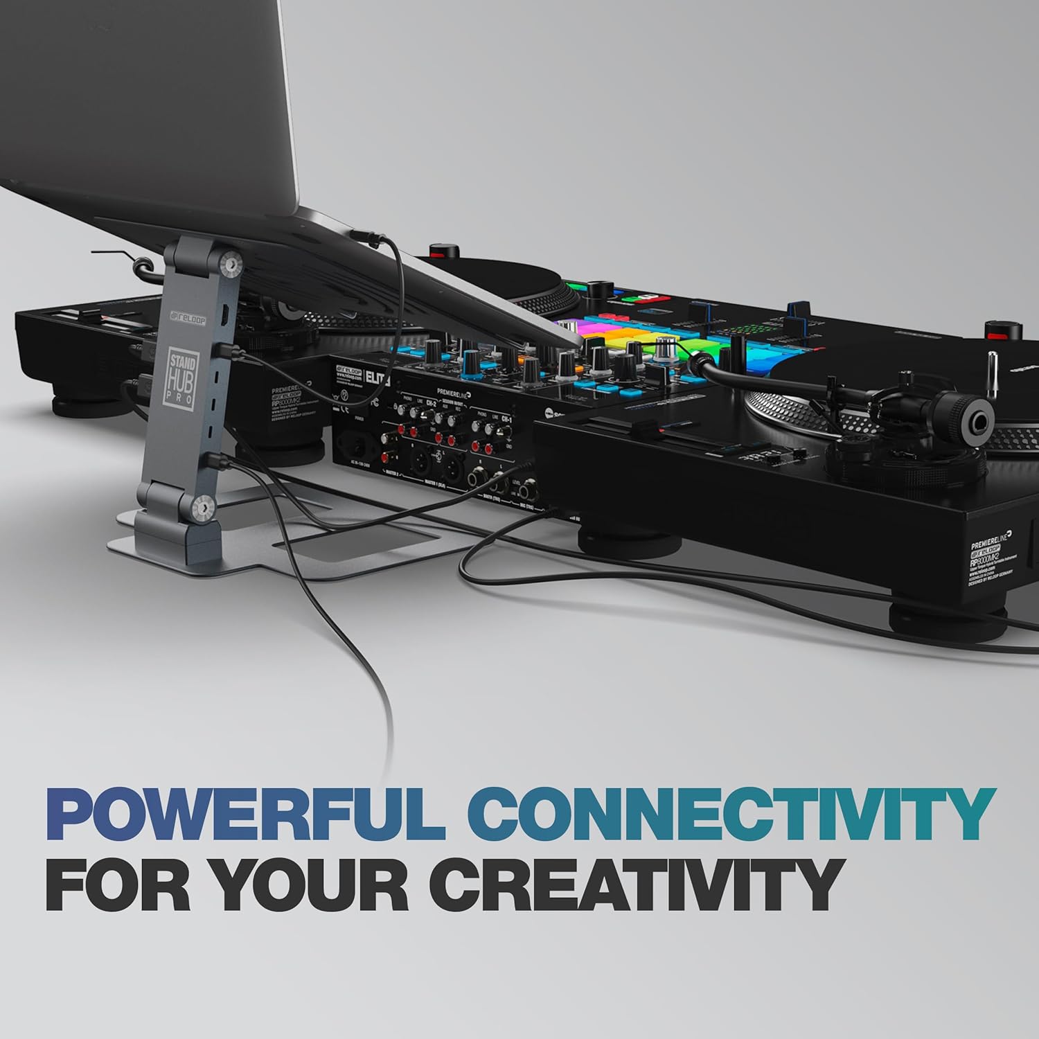 Reloop Stand Hub Pro DJ Laptop Stand with Integrated USB Hub