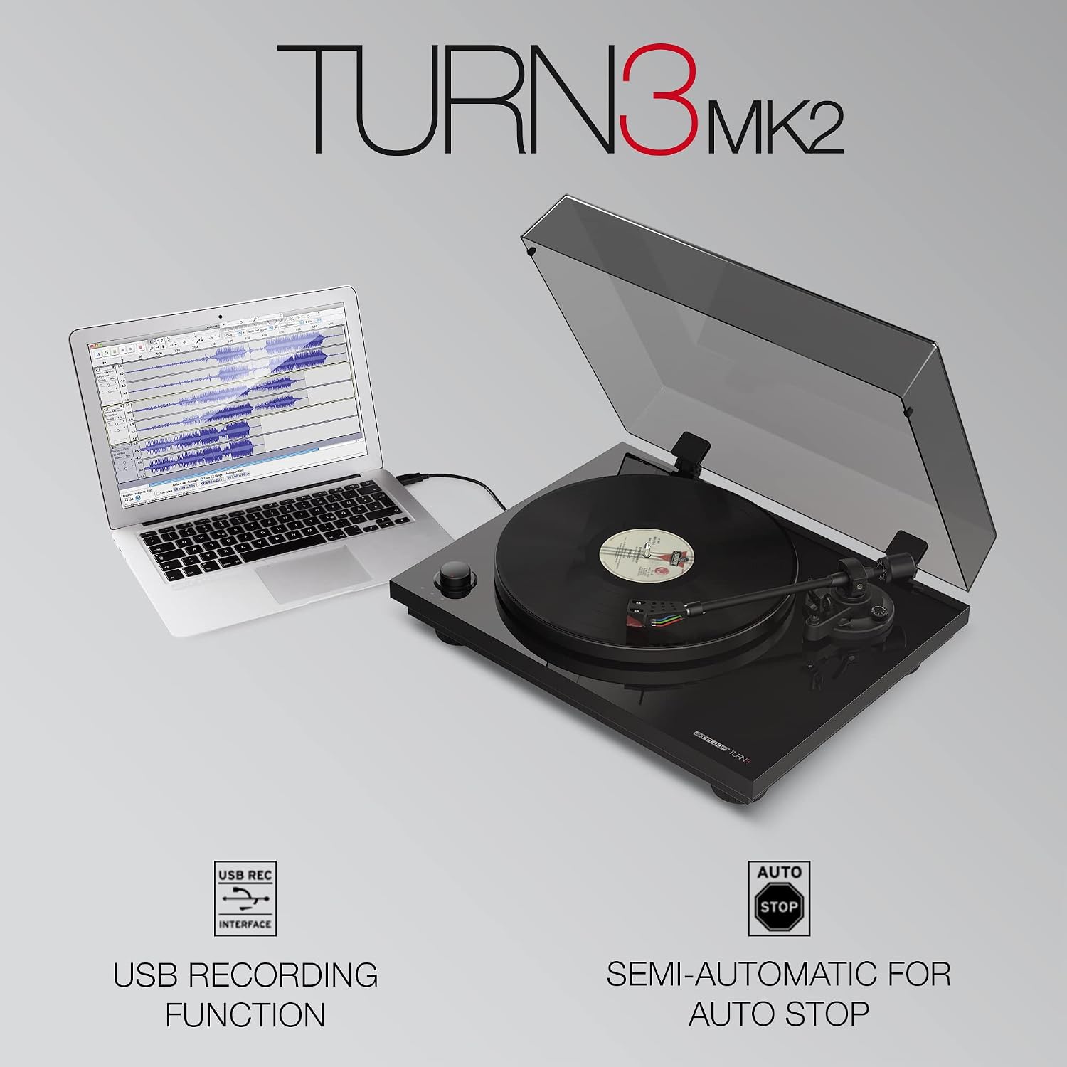 Reloop Turn 3 MK2 HiFi Belt-Drive USB Turntable